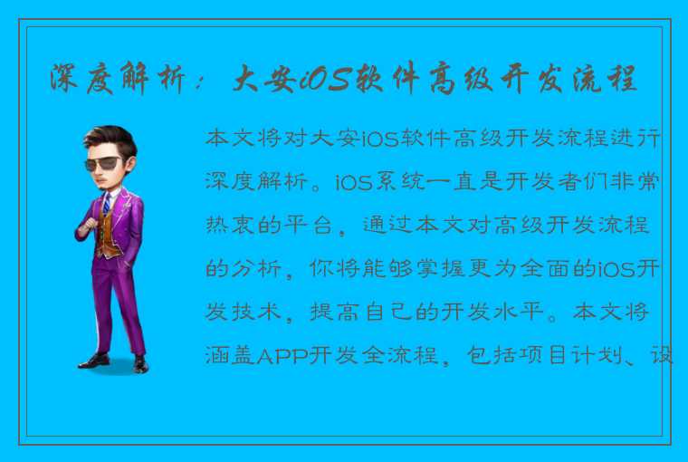 深度解析:大安iOS软件高级开发流程