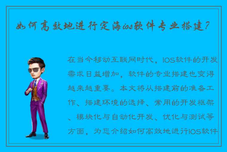 如何高效地进行定海ios软件专业搭建？